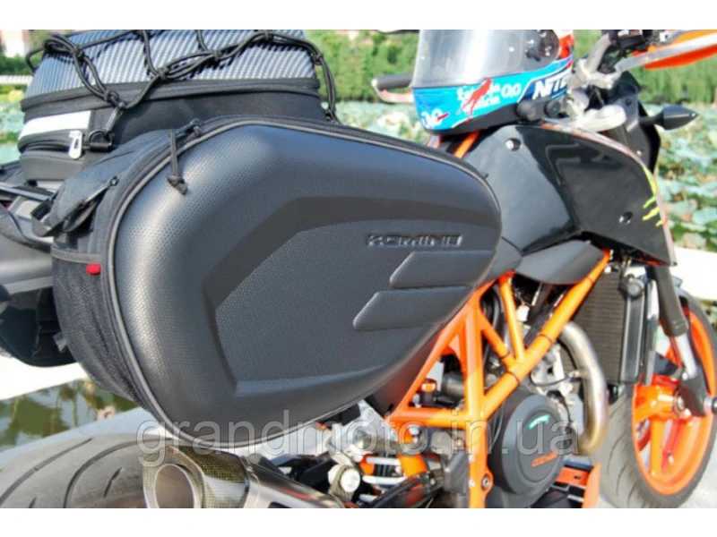 Боковые кофры сумки для мотоцикла через сидение Komine Карбон