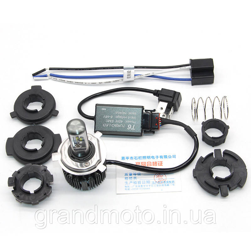 Led Лампа для мотоцикла 40w 6000k H4