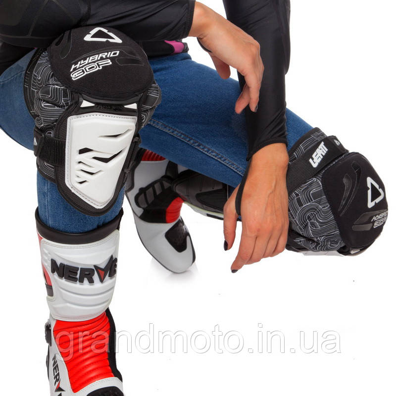 Мотонаколінники Leatt Knee Guard 3DF укорочені білі