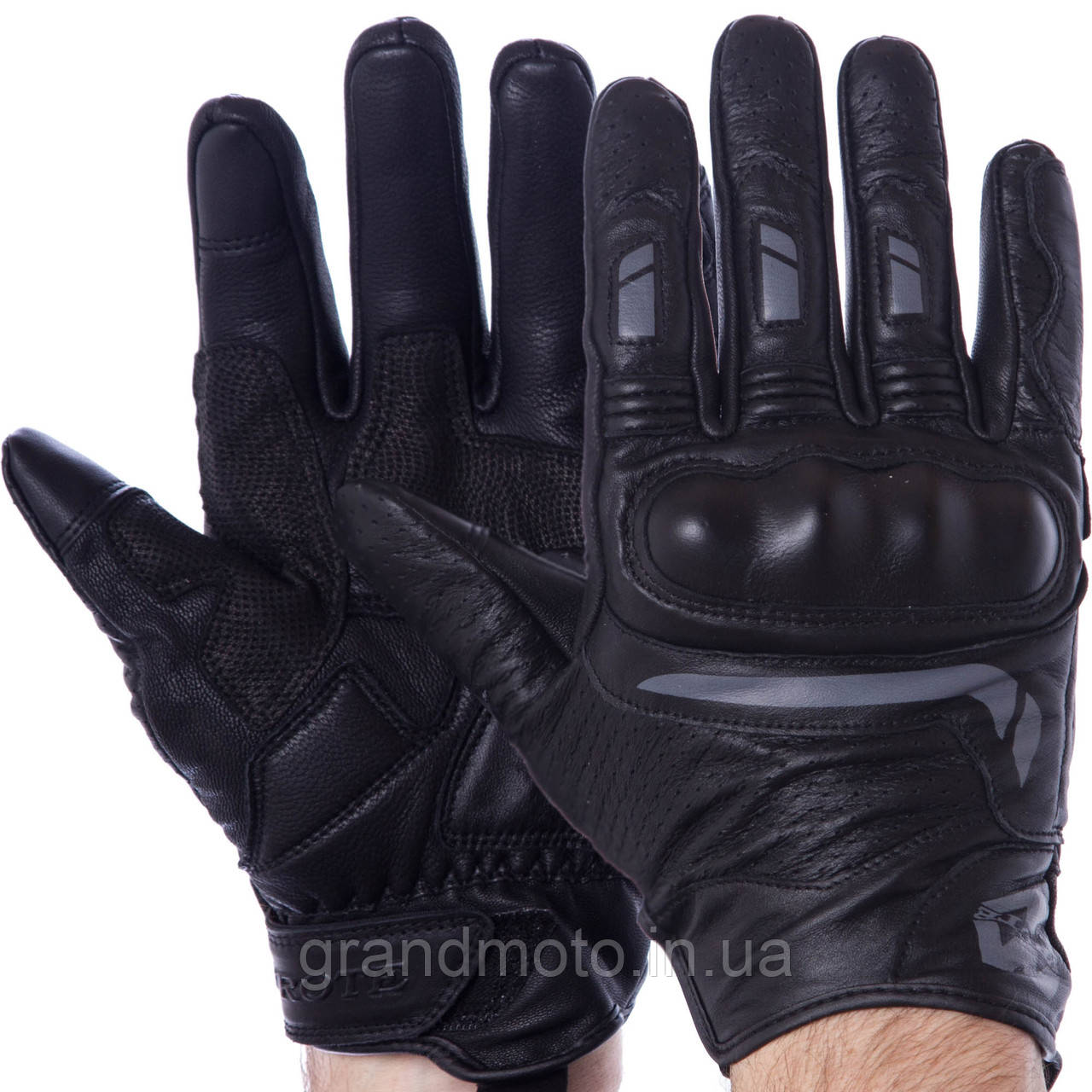 Шкіряні короткі мото рукавички Leather Biker XXL