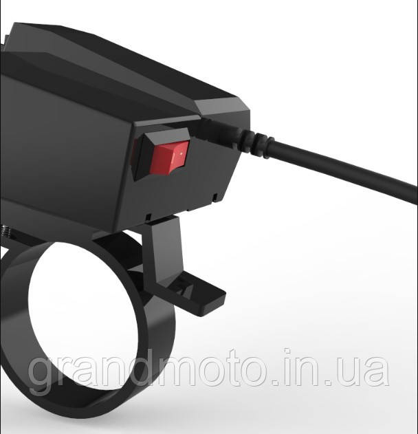 USB розетка fast charge 3.1 A на кермо мотоцикла з вольтметром