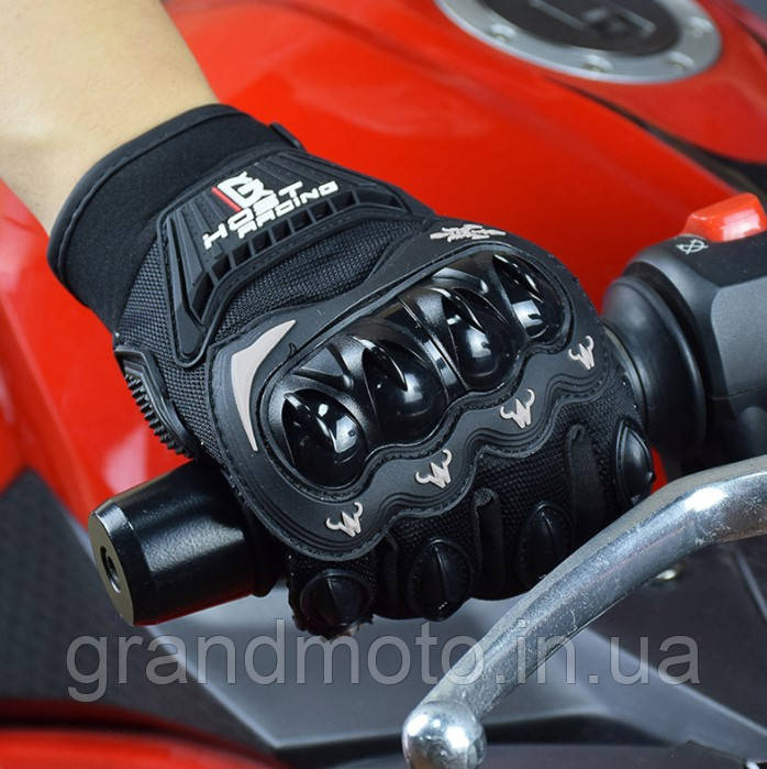 Текстильні літні моторукавиці Ghost Racing Biker Black