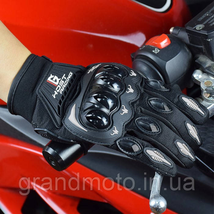 Текстильні літні моторукавиці Ghost Racing Biker Black