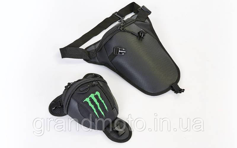 Сумка на стегно для мотоцикліста Monster Carbon