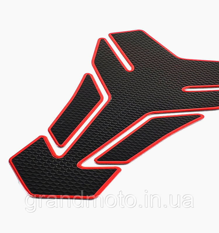 Гумова наклейка на бак мотоцикла 3D Red