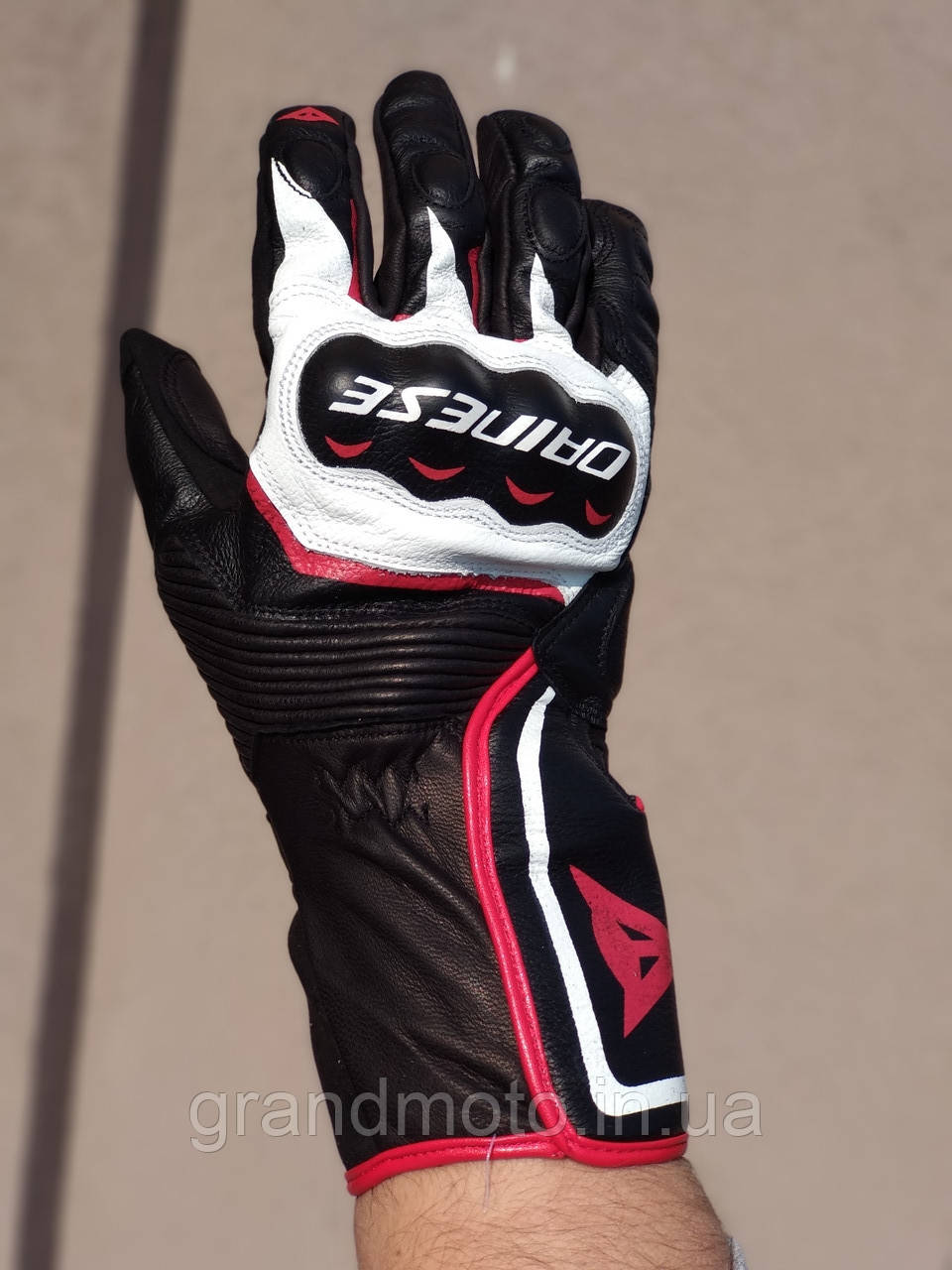 Моторукавиці спорт-тур Dainese Assen Gloves шкіряні L, Чорний