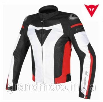 Мотокуртка Dainese SP-R текстильна, 4 кольори 54, Біло-чорно червоний
