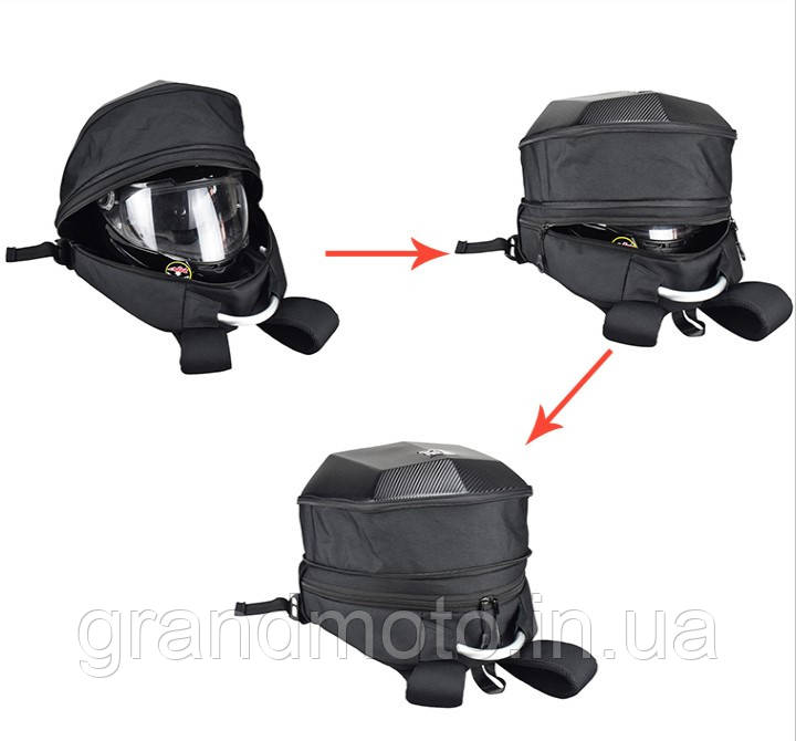 Рюкзак для мотоцикліста з дощовиком під шолом Ghost Stealth