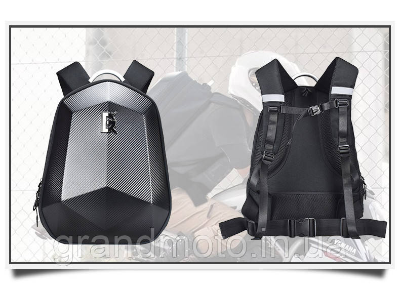 Рюкзак для мотоцикліста з дощовиком під шолом Ghost Stealth
