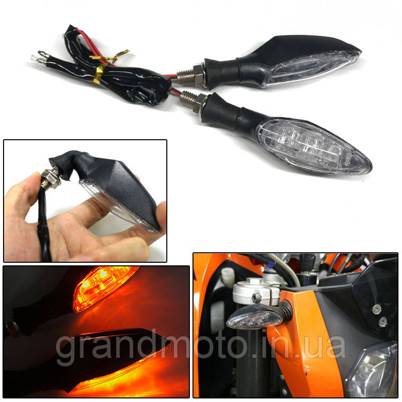 Гнучкі поворотники для мотоцикла LED 12В Dragon