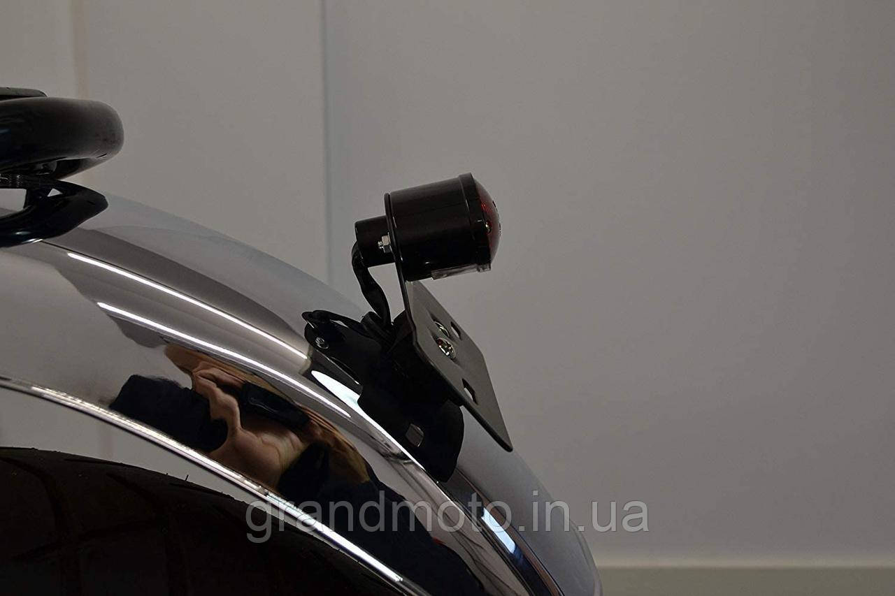 Задній світлодіодний стоп  для мотоцикла овал чорний