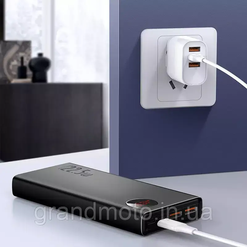 Baseus 22,5 Вт Power Bank 20000 мА·год Портативний павербанк зі швидким заряджанням Type C PD PPAD000101