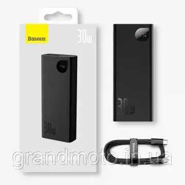 Power Bank Baseus Adaman2, 20000mAh, 30 Вт, з дисплеєм, з кабелем USB