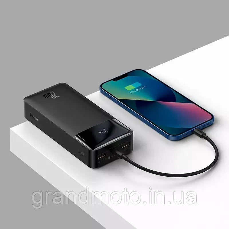 Павербанк Baseus Bipow 20 Вт Цифровий дисплей 30000 мА·год Power Bank