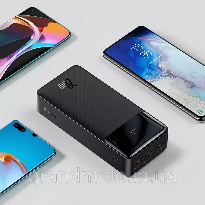 Павербанк Baseus Bipow 20 Вт Цифровий дисплей 30000 мА·год Power Bank
