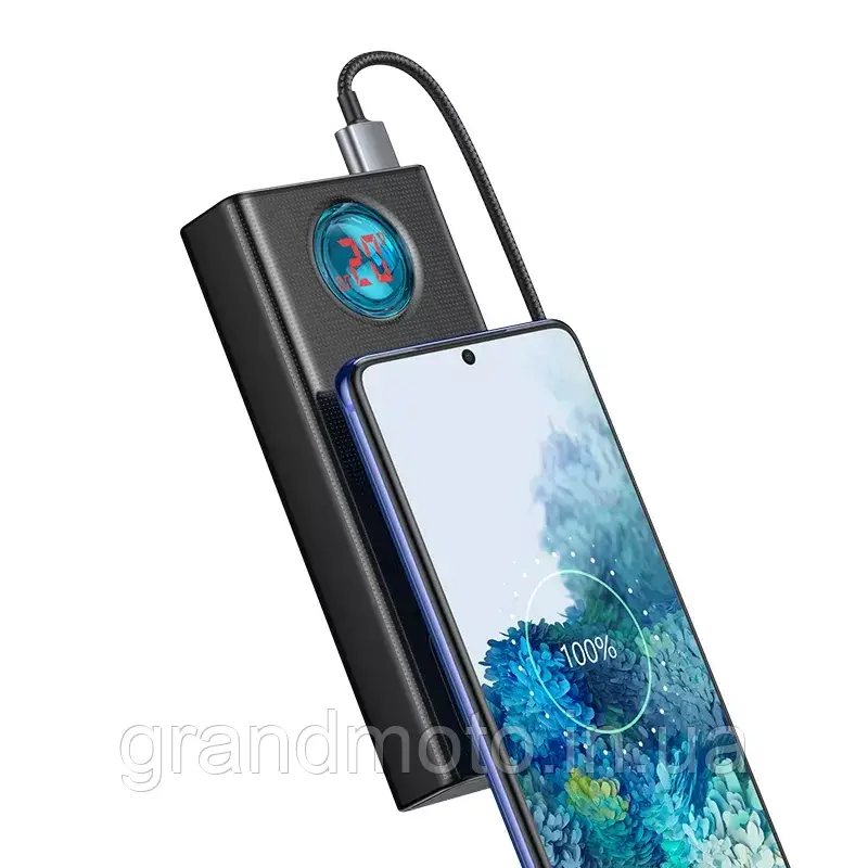 Потужний Power Bank Baseus 65 Вт 30000 мА·год PD Quick Charge FCP SCP павербанк для ноутбука роутера