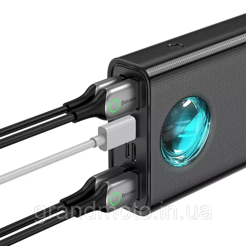 Потужний Power Bank Baseus 65 Вт 30000 мА·год PD Quick Charge FCP SCP павербанк для ноутбука роутера