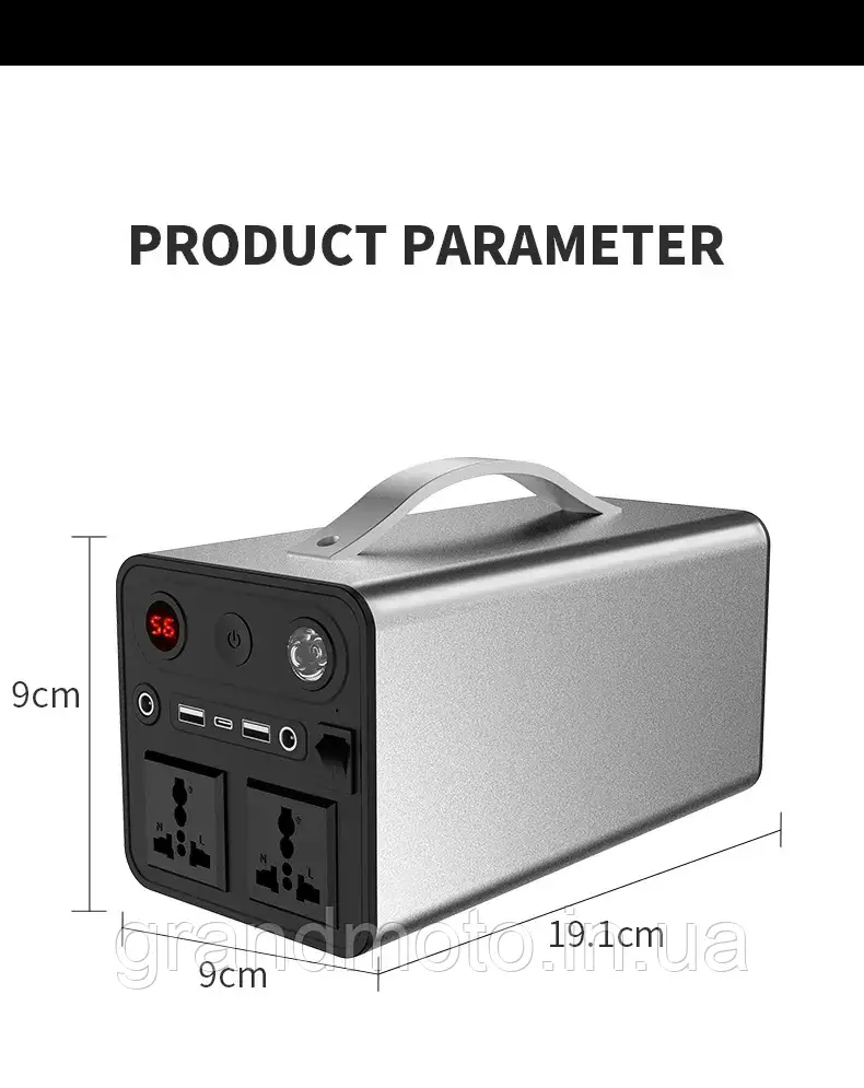 Портативна зарядна електростанція 333 Вт.ч 300 W 220v 90000mah павербанк сонячна станція OKD-300-2