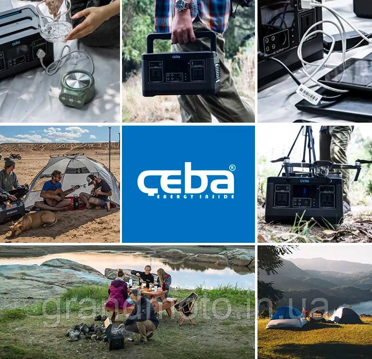 Портативна зарядна електростанція CEBA Power Station 500 W 520вт.год LiFePo4