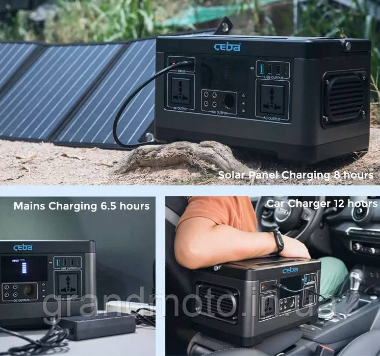 Портативна зарядна електростанція CEBA Power Station 500 W 520вт.год LiFePo4