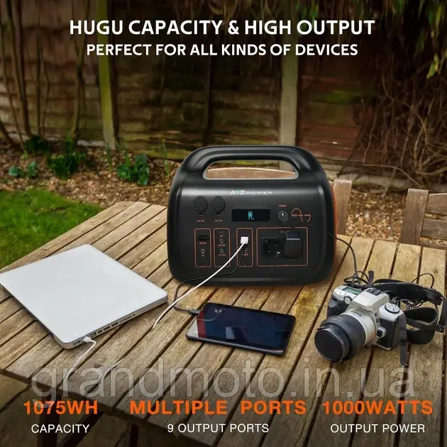 Портативна зарядна електростанція Etop 720wh 600-1200w чистий синус