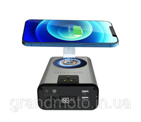 Павербанк 220 В зарядна станція 25600mAh 80w PD60w з бездротовою зарядкою