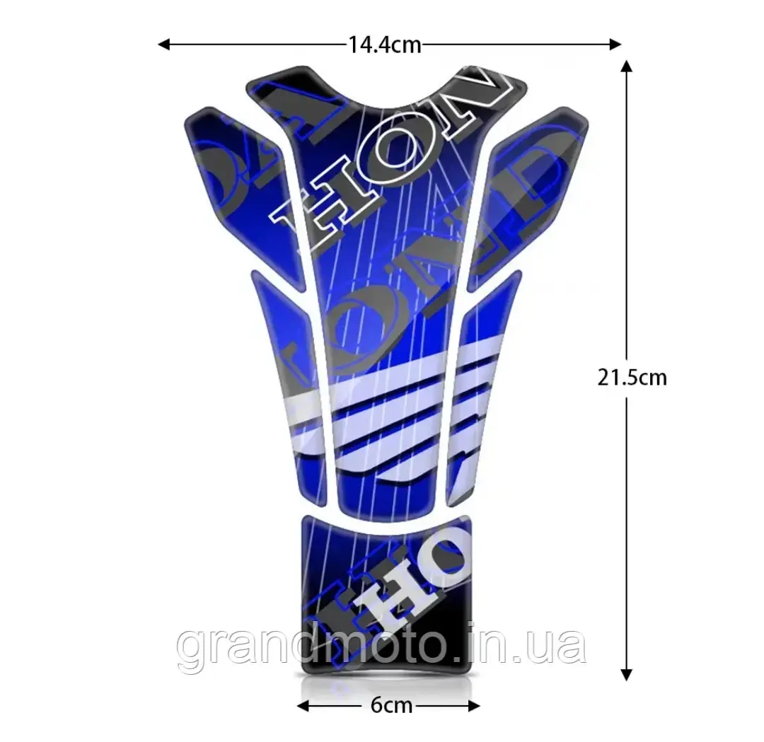 Наклейка на бак Honda CBR, VFR, CB, NC та ін HK 001 Honda Синий