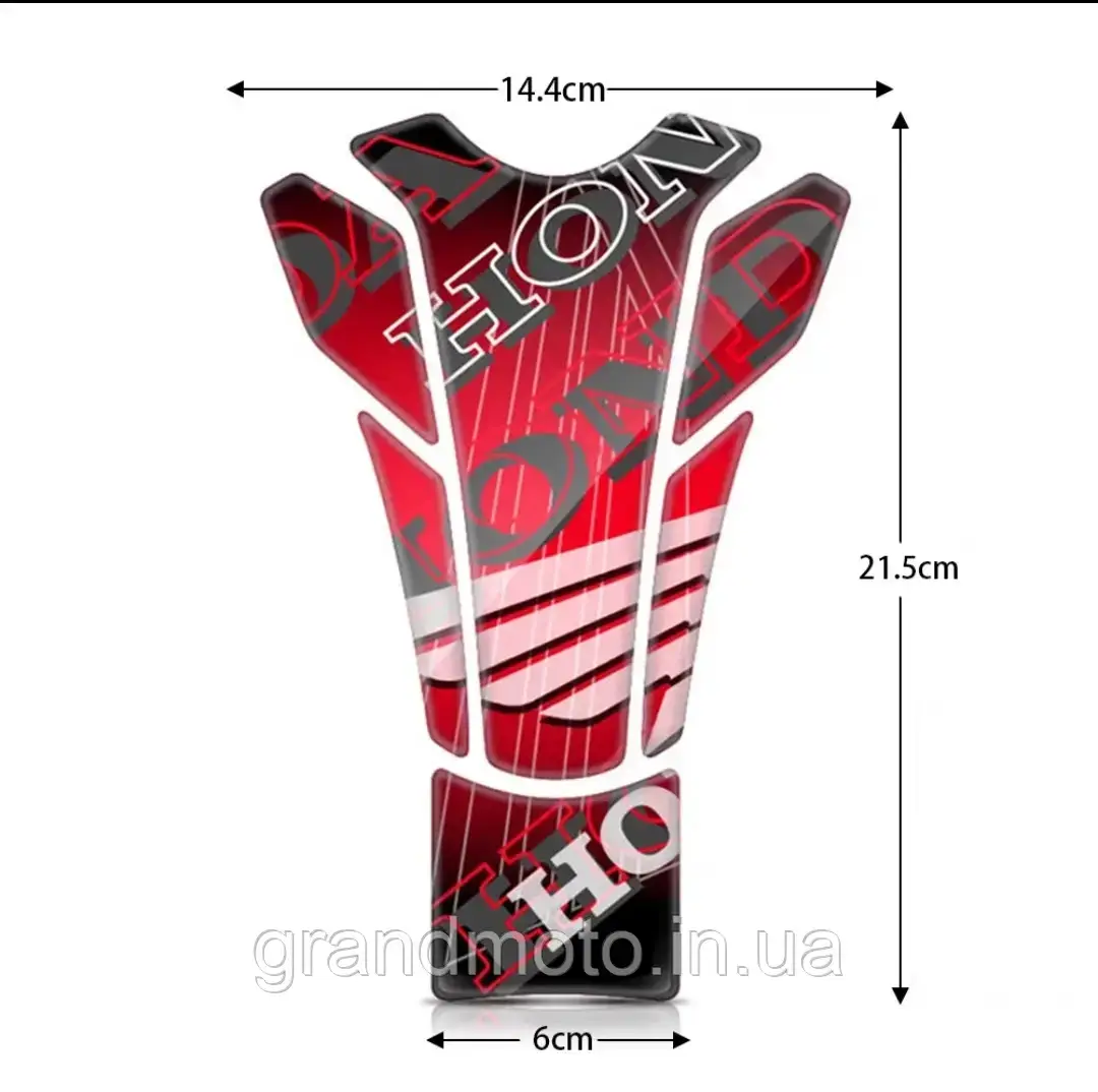 Наклейка на бак Honda CBR, VFR, CB, NC та ін HK 001 Honda красный