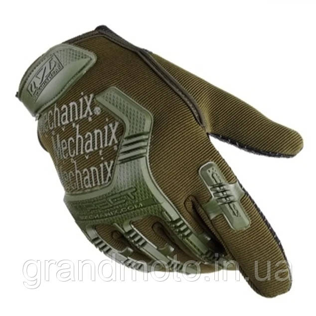 Мото тактичні рукавички Mechanix Impact L, Зелений