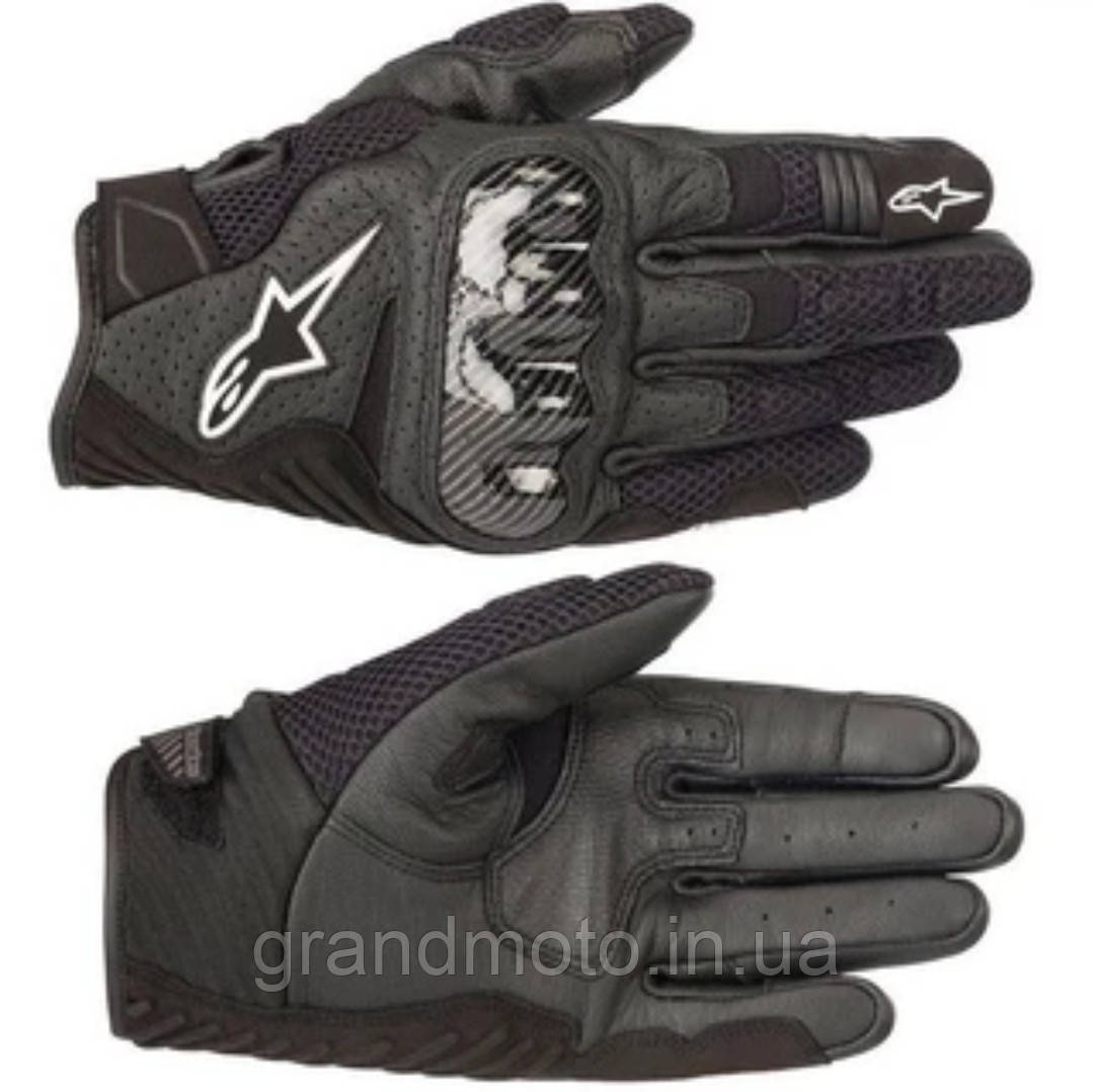 Мотоперчатки шкіряні літні мото рукавиці Alpinestars SMX-1 AIR V2. M/L/XL