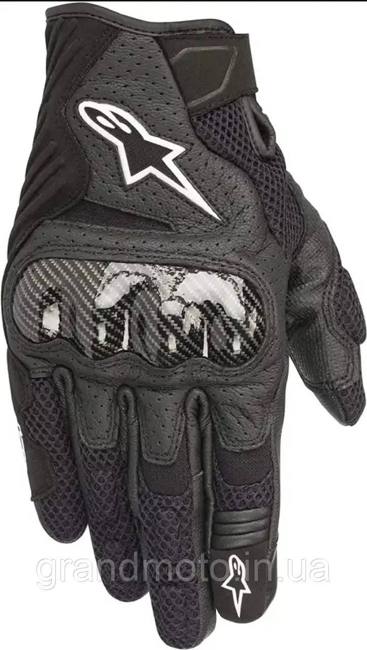 Мотоперчатки шкіряні літні мото рукавиці Alpinestars SMX-1 AIR V2. M/L/XL