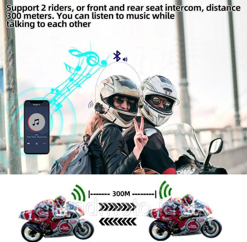 2шт  Bluetooth-інтерком гарнітура на два шоломи 300 м Y10 X 2шт
