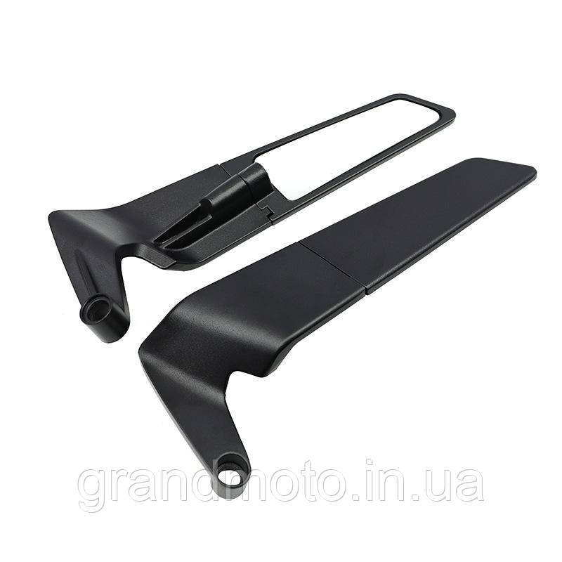 Дзеркала для мотоцикла аеродинамічні складані strit 4 Black Wing "Стелс"
