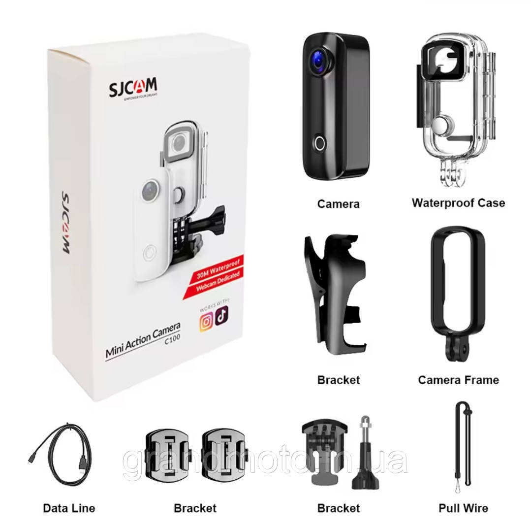 Екшн-камера SJCAM C100 Full HD 1080P | Водонепроникна 30 м | Wi-Fi | Веб-камера