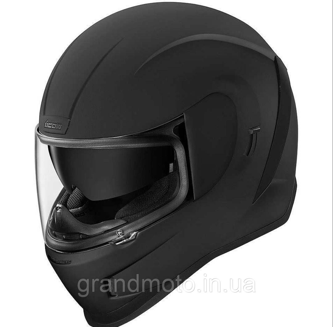 Мотошолом інтеграл Icon AIRFORM Solid Matte Black чорний матовий Розмір M