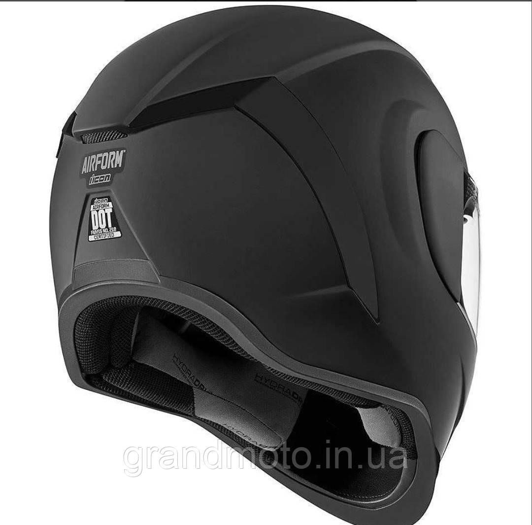 Мотошолом інтеграл Icon AIRFORM Solid Matte Black чорний матовий Розмір M