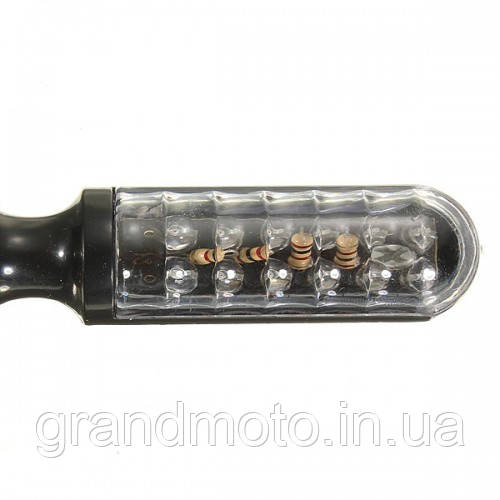 Світлодіодні поворотники для мотоцикла чорні 12LED