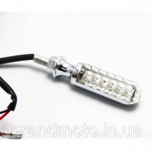 Світлодіодні поворотники для чопера/класика хром 12LED