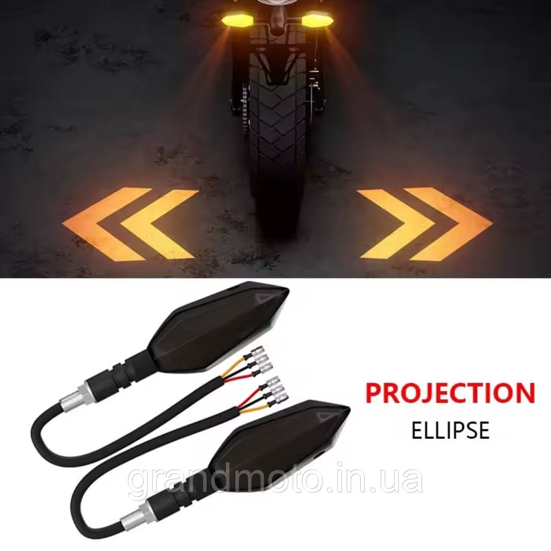 Інноваційні динамічні мотоповороти покажчики поворотів RGB 20 LED DF3