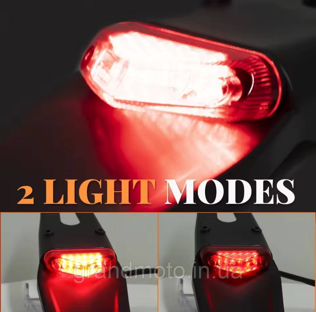 Задній LED ліхтар / крило для мотоцикла універсальний стоп сигнал мото