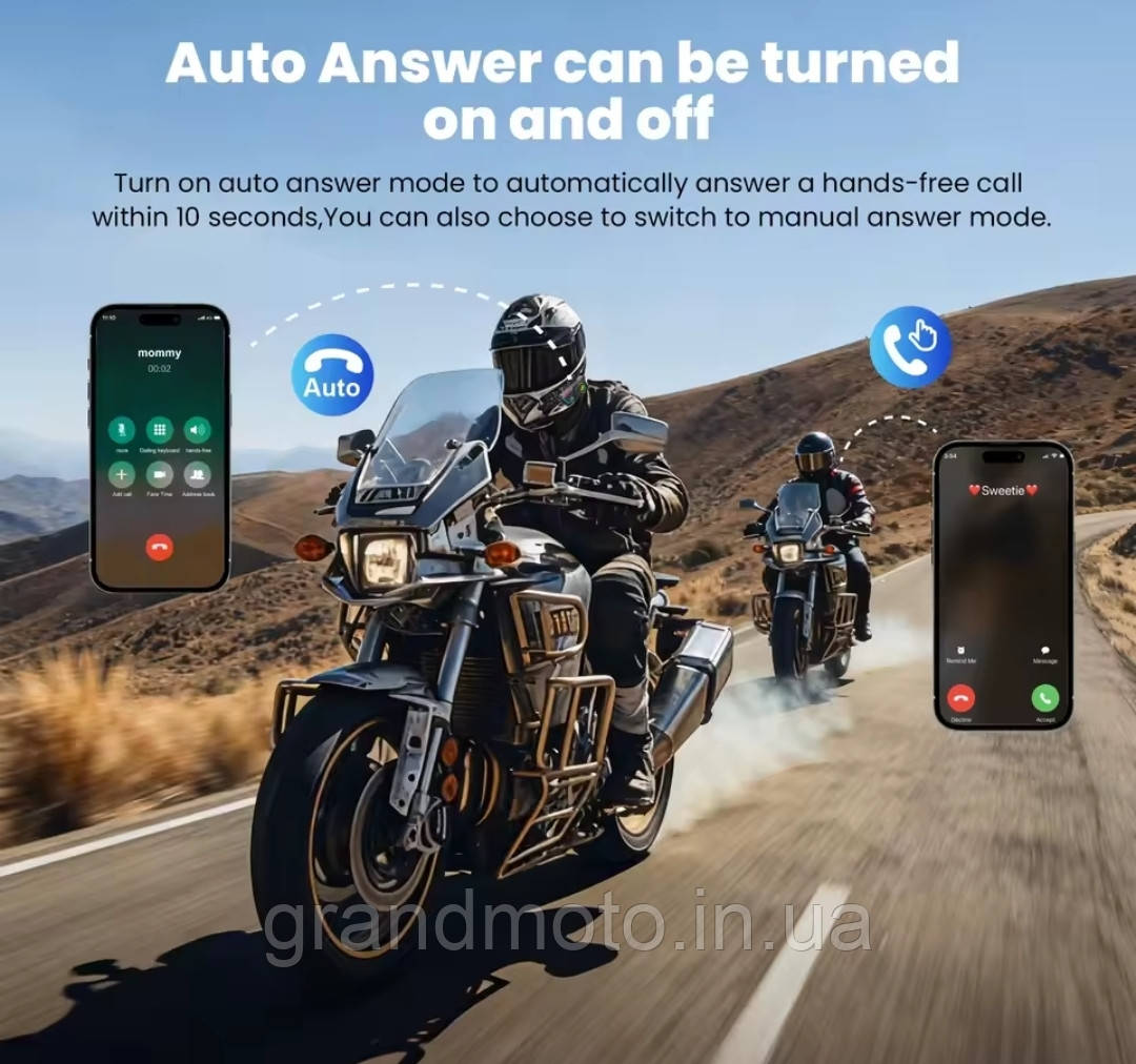 Мотоциклетна Bluetooth-Гарнітура GEARELEC G1 (Водонепроникна IPX67)