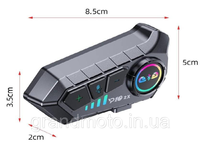 1шт Мото Bluetooth-интерком гарнітура 300м Y10 X 2