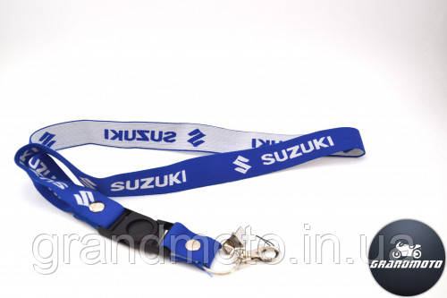 Шнурок на шию Suzuki синій