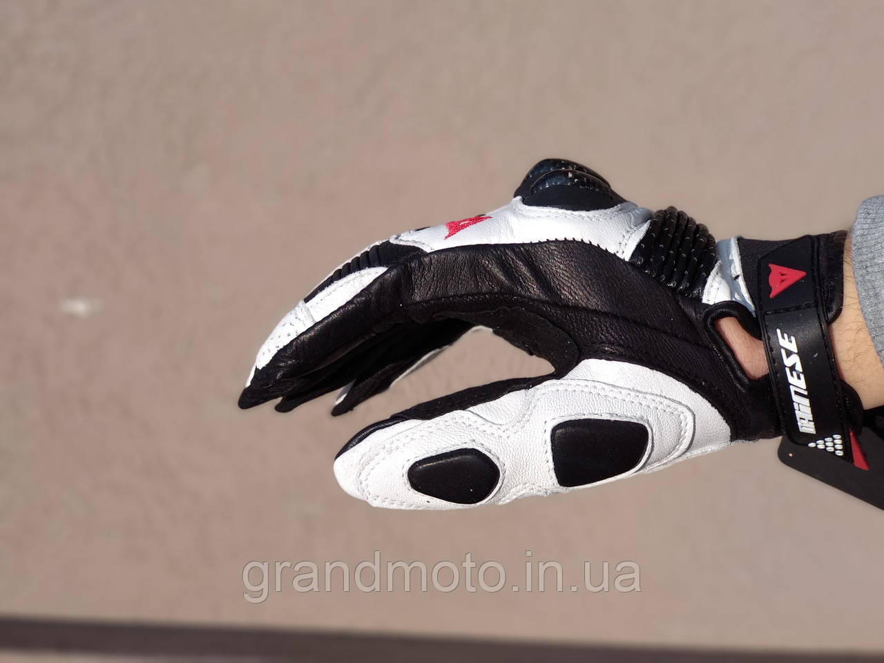 Моторукавиці Dainese Carbon Frame touchscreeen шкіряні літні мото рукавички короткі