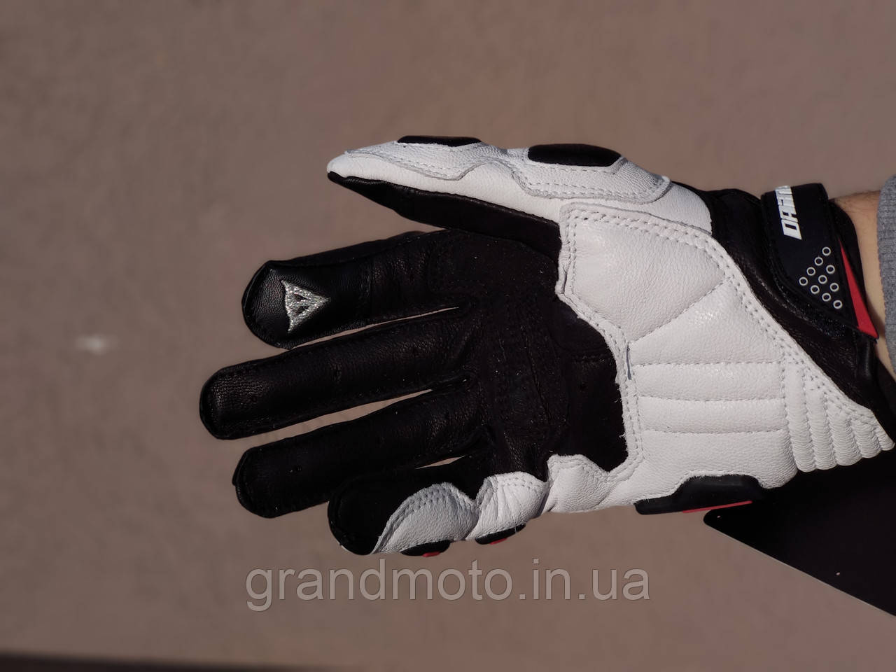 Моторукавиці Dainese Carbon Frame touchscreeen шкіряні літні мото рукавички короткі