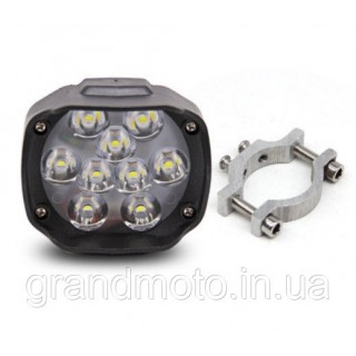 Дополнительная фара 9LED для мотоцикла, электровелосипеда и электробайка 9-85В