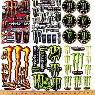 Лист наклеек для мотоцикла Monster Energy