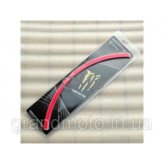 Полосы на диски 17" MONSTER красные