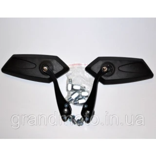 Зеркала для мотоцикла Koso черные (метал.ножка)
