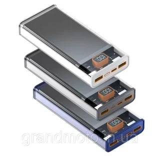Павербанк внешний аккумулятор прозрачный дизайн 20000 мАч pd 22,5Вт Y162